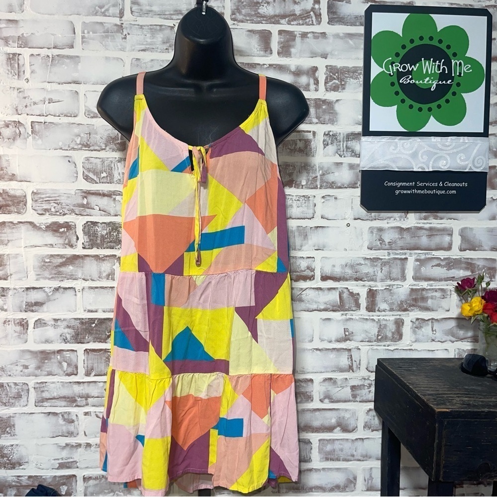 Torrid Multicolor Geometric tank blouse 2X